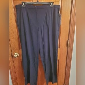Navy M Collection Flexi-Fit Dress Slacks - 18W